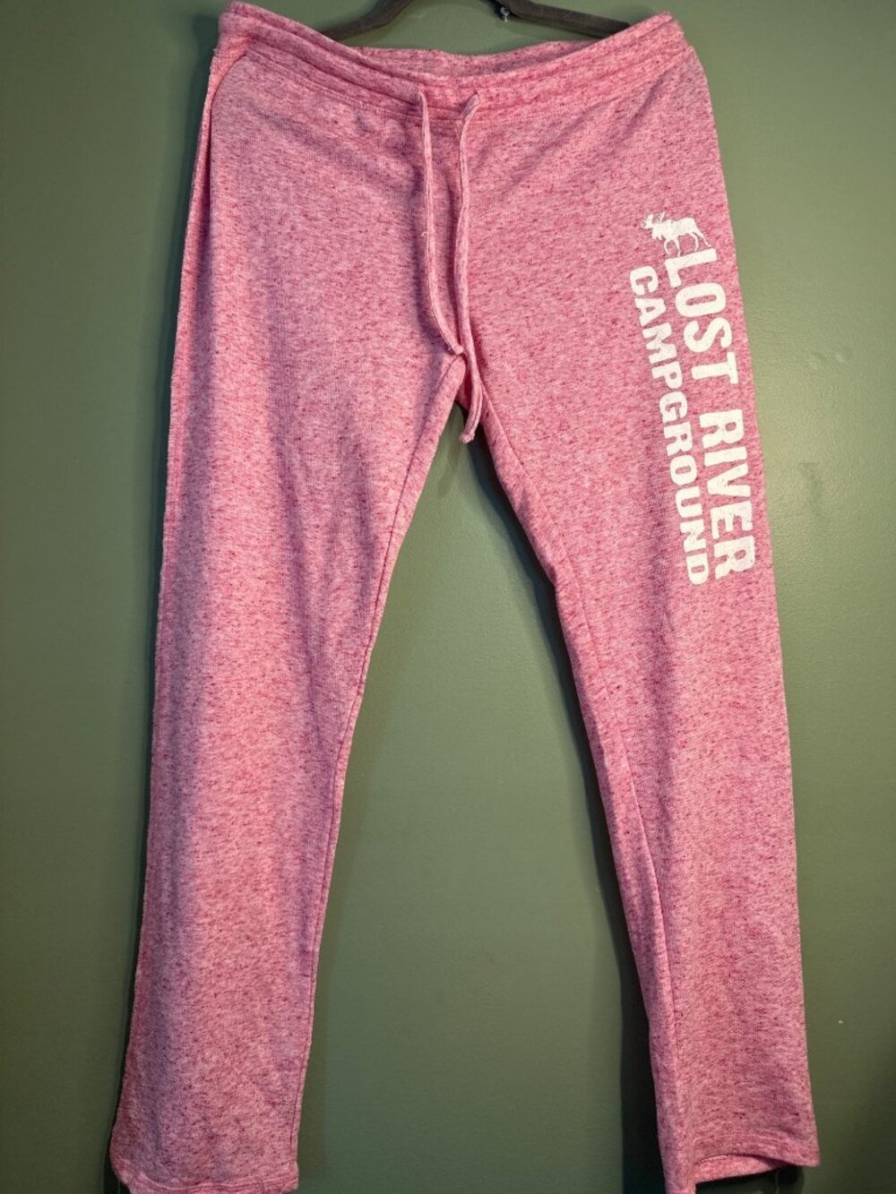 Salt Creek Large Pink Lost River Campground Jogger Pants Linen Blend Loungewear